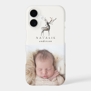 Stag reindeer personalised photo winter