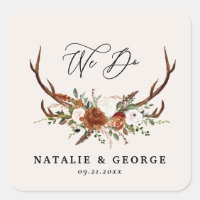 Stag rustic botanical wedding terracotta elegant