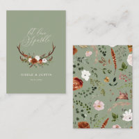 Stag sage green botanical wedding let love sparkle