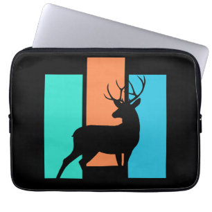 Stag Wild Animal Outdoors Nature Silhouette Laptop Sleeve