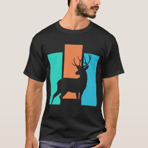 Stag Wild Animal Outdoors Nature Silhouette T-Shirt