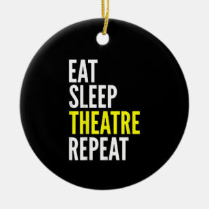 Stage Actor Gift T  - Eat Sleep Actress Repeat Ceramic Ornament