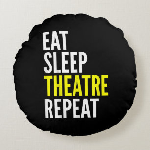 Stage Actor Gift T  - Eat Sleep Actress Repeat Round Cushion