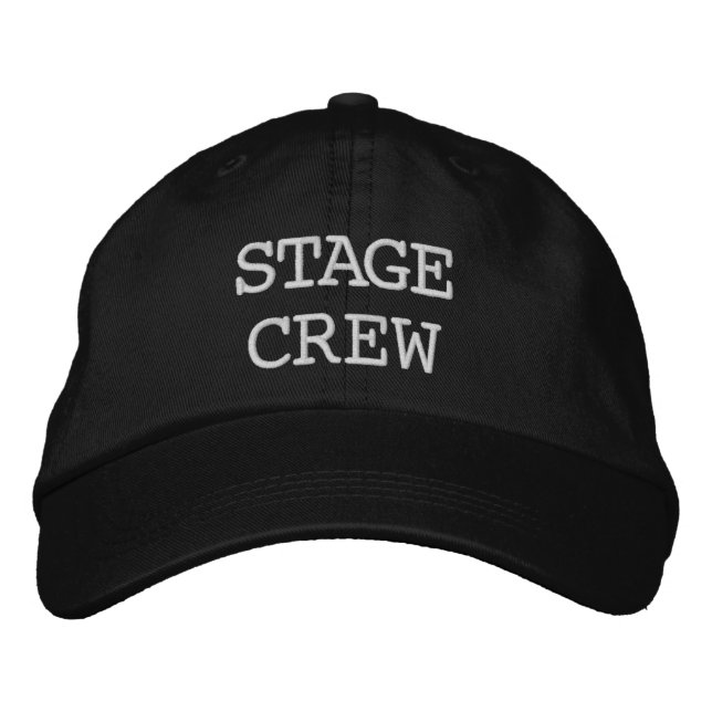 Stage Crew Black Embroidered Hat (Front)