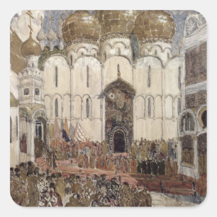 Stage design for Boris Godunov Square Sticker