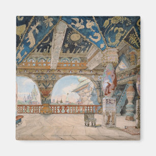 Stage design for Nikolai Rimsky-Korsakov's opera Magnet