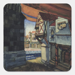 Stage design for the opera 'The Maid of Orleans' Square Sticker