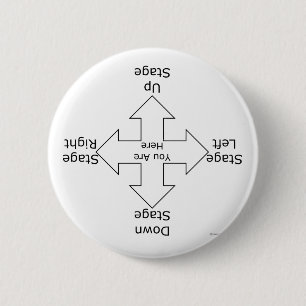 Stage Directions 6 Cm Round Badge