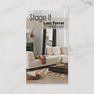 "Stage It" Home Stager, Interior Designer, Realtor Business Card