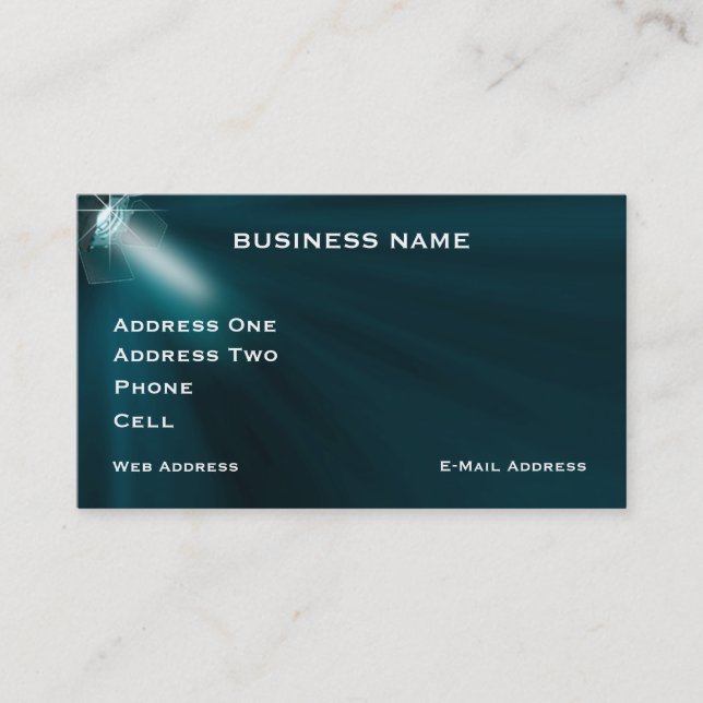 Stage lighting- Music Business Card (Front)