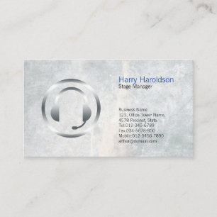 Stage Manager Bold Headphones Icon Business Card
