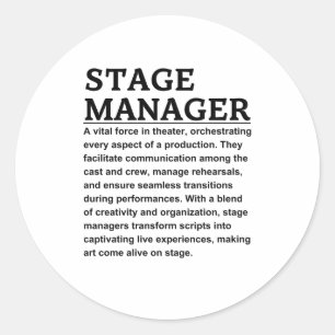 Stage Manager Classic Round Sticker