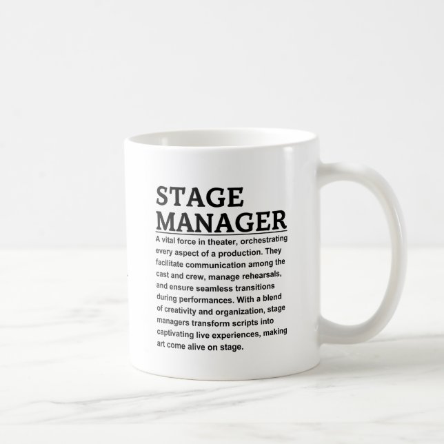 Stage manager coffee mug (Right)