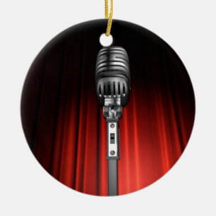 Stage Microphone Ceramic Ornament