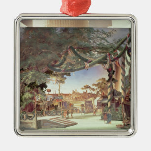 Stage model for the opera 'Die Meistersinger Metal Tree Decoration