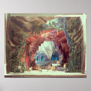 Stage model for the opera 'Tannhauser' Poster