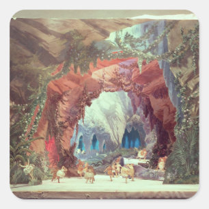 Stage model for the opera 'Tannhauser' Square Sticker