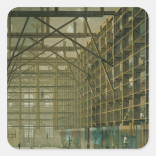 Stage Set Workshop of the Paris Opera, c.1800-20 Square Sticker