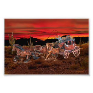 STAGECOACH COWBOYS PHOTO PRINT