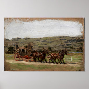 Stagecoach Old West Vintage Poster