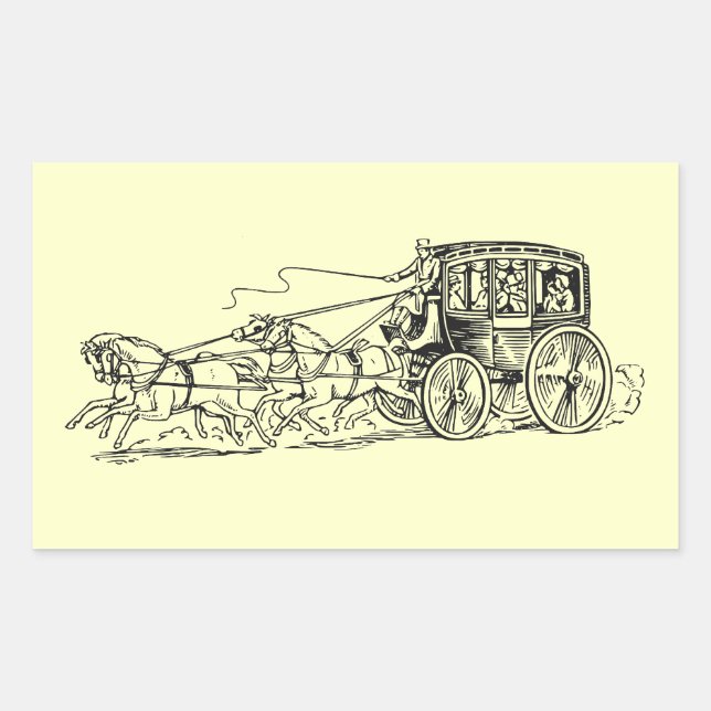 Stagecoach Rectangular Sticker (Front)