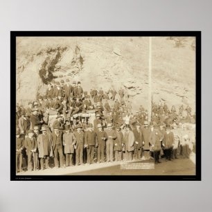 Stagecoach Surrounded by People SD 1890 Poster