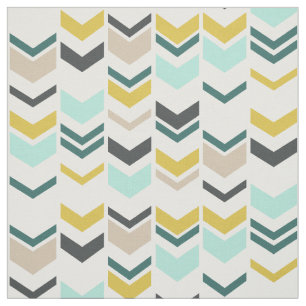 Staggered Chevron Modern Geometric Fabric