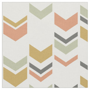 Staggered Chevron Modern Geometric Pattern Fabric