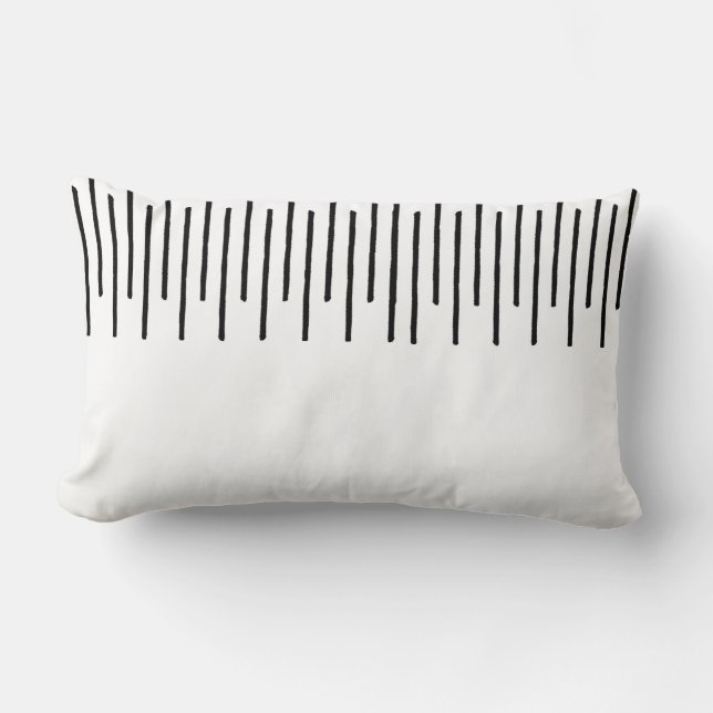 Staggered Lines Tribal Lumbar Pillow (Front)