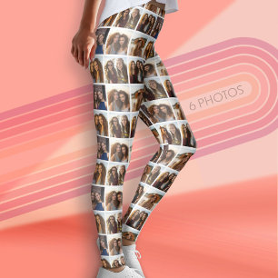 Staggered Photo Grid with 6 Photos Leggings