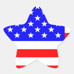 Staggered Stars and Stripes Star Sticker