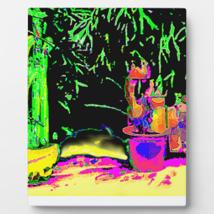 Staghorn Fern GO GREEN1a jGibney The MUSEUM Zazzle Plaque