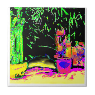 Staghorn Fern GO GREEN jGibney The MUSEUM Zazzle G Ceramic Tile