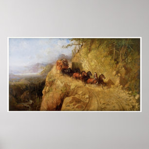 Staging in California by Gutzon Borglum Poster