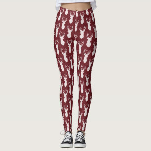 Stag's Head Print Leggings
