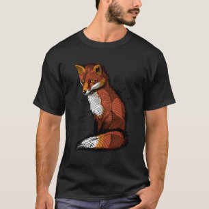 Stain Fox Long - Sleeve T-Shirt Animal Beautiful C