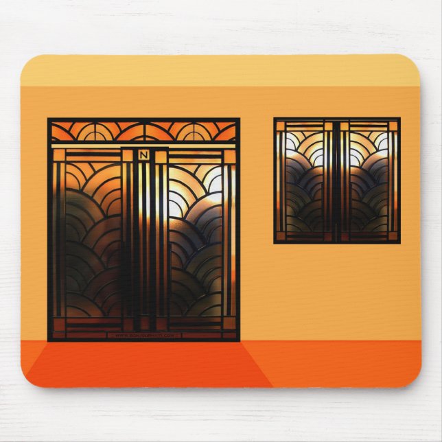 Stain Glass Art Deco Mouse Pad (Front)