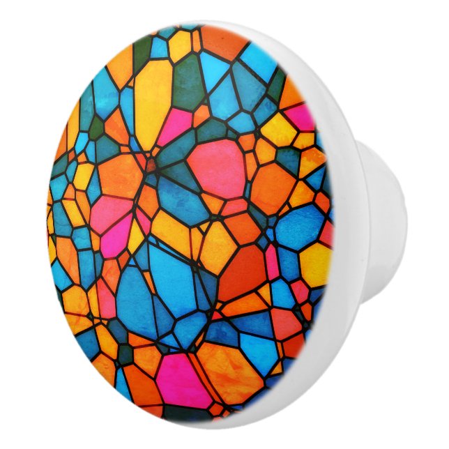 Stain Glass Ceramic Knob (Right)