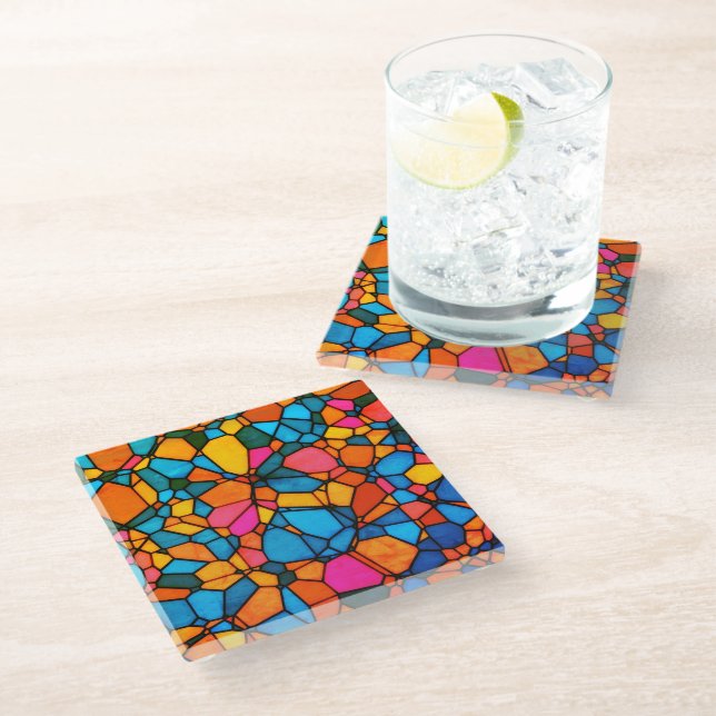 Stain Glass Coaster (Angled)