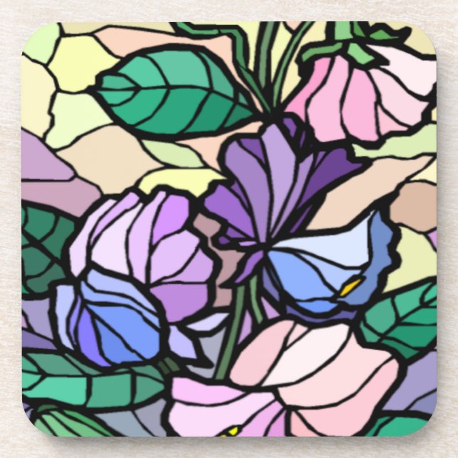 Stain Glass Lily Of The Field Coasters (Front)