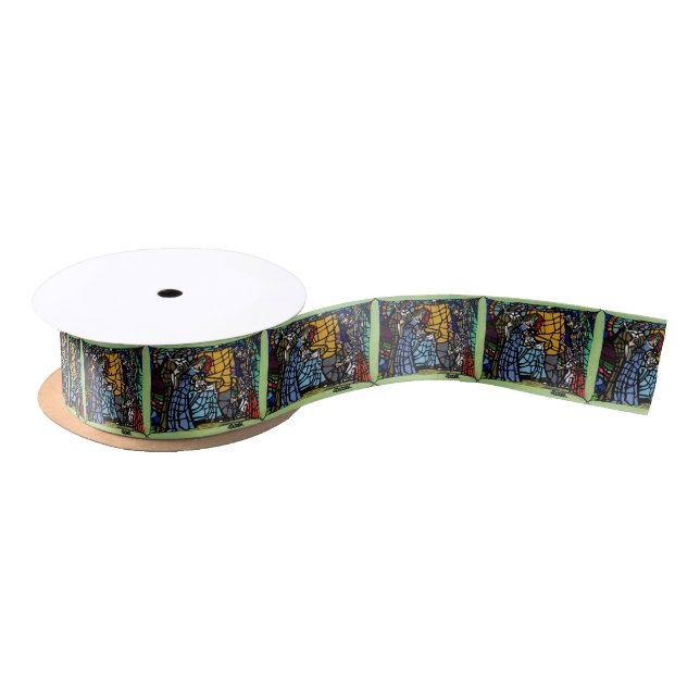 Stain Glass nativit Satin Ribbon (Spool)