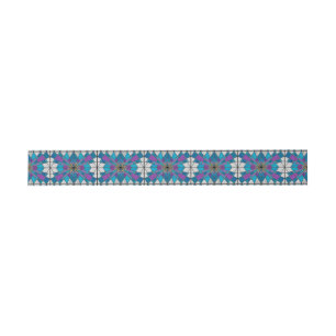 Stain Glass Ray Blue and Purple Invitation Belly Band