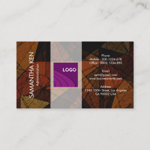 Stain Glass Translucent Tab Admin Business Card