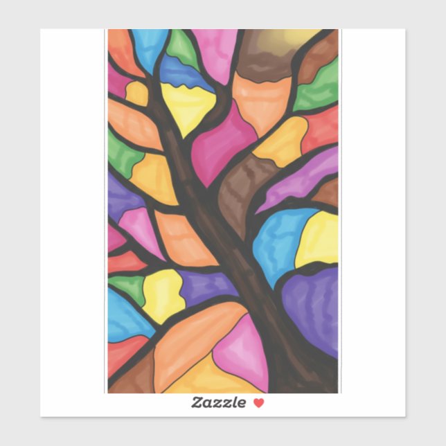 Stain glass tree art  (Sheet)