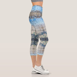 stain glass window High Waisted Capris