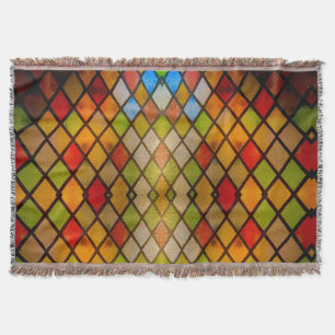 Stain Glass Window Majestic Throw Blanket