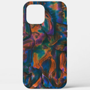 Stained and dented blue shades of aged copper iPhone 12 pro max case
