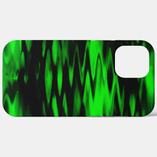 Stained black and green forming abstract zigzag iPhone 12 pro max case