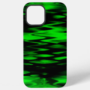 Stained black and green forming abstract zigzag iPhone 12 pro max case