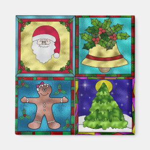 Stained Christmas Goodies Magnet